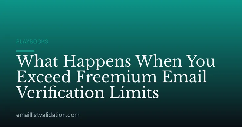 What Happens When You Exceed Freemium Email Verification Limits