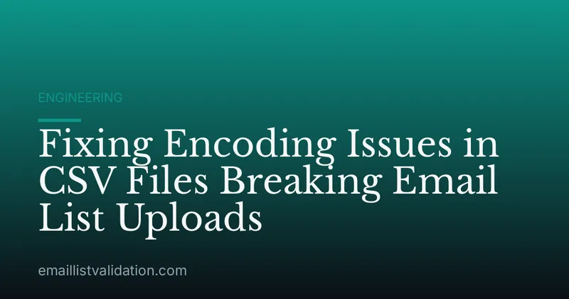 Fixing Encoding Issues in CSV Files Breaking Email List Uploads