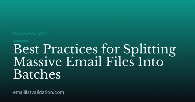 Best Practices for Splitting Massive Email Files Into Batches