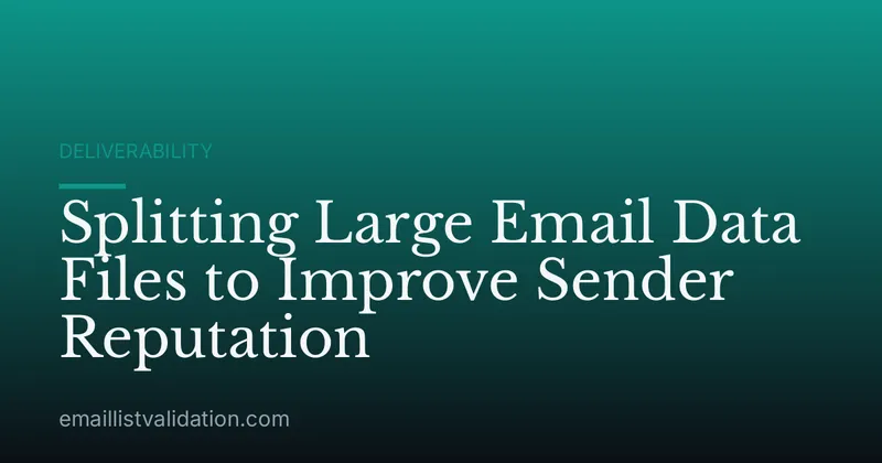 Splitting Large Email Data Files to Improve Sender Reputation