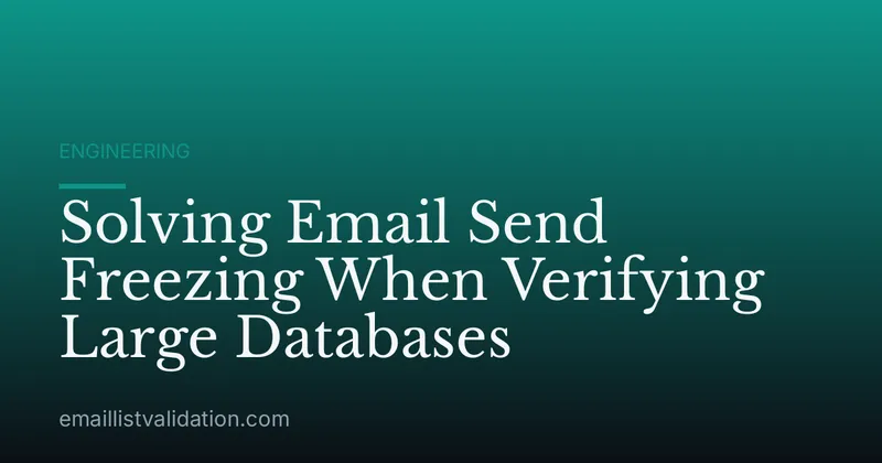 Solving Email Send Freezing When Verifying Large Databases
