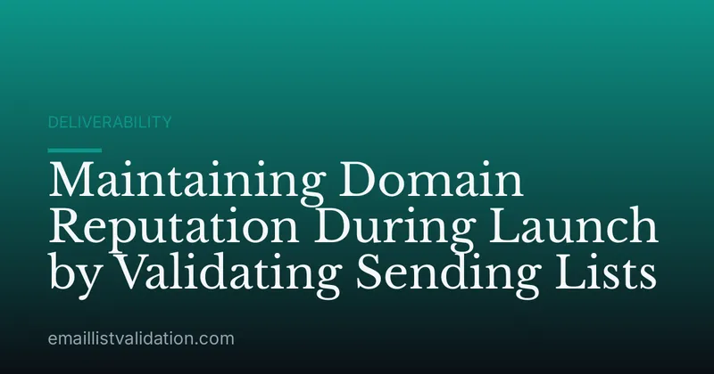 Maintaining Domain Reputation During Launch by Validating Sending Lists