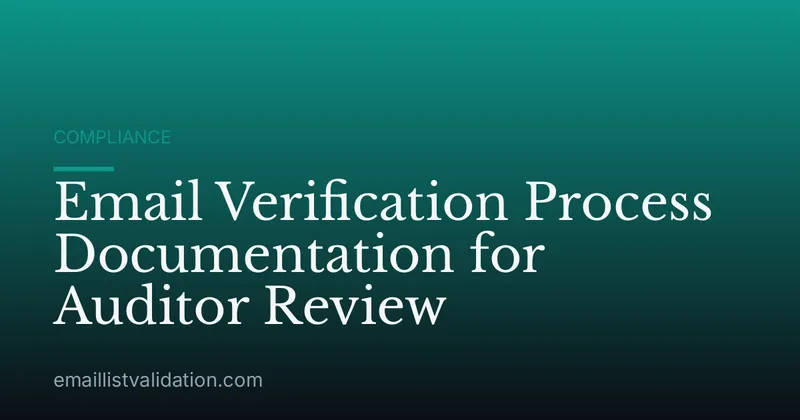 Email Verification Process Documentation for Auditor Review