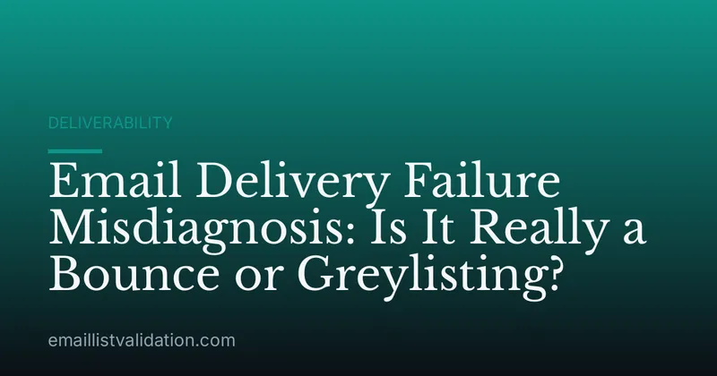 Email Delivery Failure Misdiagnosis: Is It Really a Bounce or Greylisting?