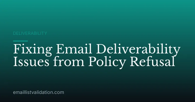 Fixing Email Deliverability Issues from Policy Refusal
