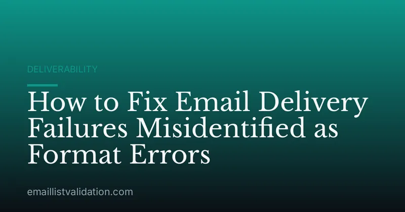 How to Fix Email Delivery Failures Misidentified as Format Errors