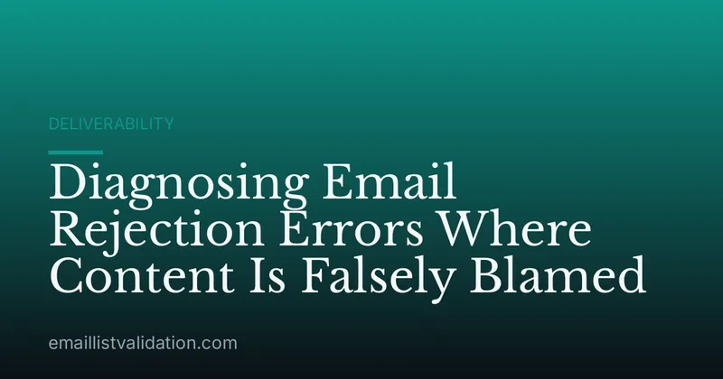 Diagnosing Email Rejection Errors Where Content Is Falsely Blamed
