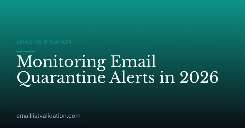 Monitoring Email Quarantine Alerts in 2026