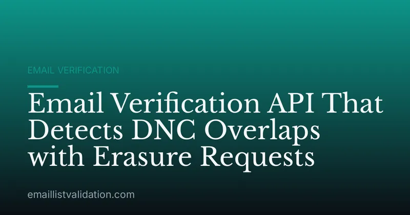 Email Verification API That Detects DNC Overlaps with Erasure Requests