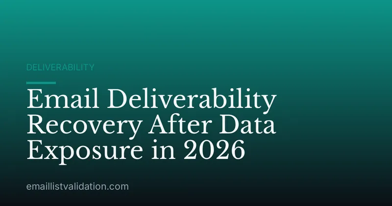 Email Deliverability Recovery After Data Exposure in 2026
