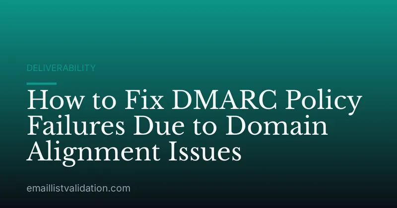 How to Fix DMARC Policy Failures Due to Domain Alignment Issues