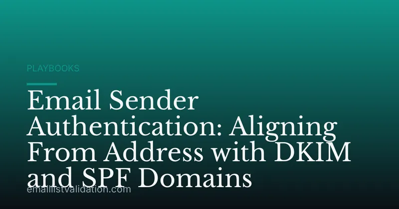 Email Sender Authentication: Aligning From Address with DKIM and SPF Domains