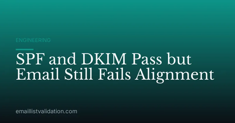 SPF and DKIM Pass but Email Still Fails Alignment