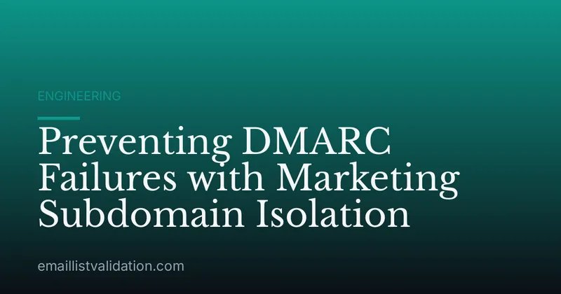 Preventing DMARC Failures with Marketing Subdomain Isolation