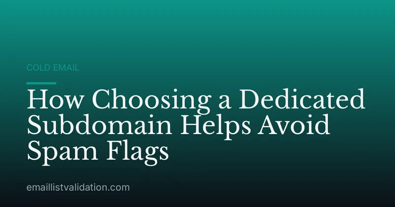 How Choosing a Dedicated Subdomain Helps Avoid Spam Flags