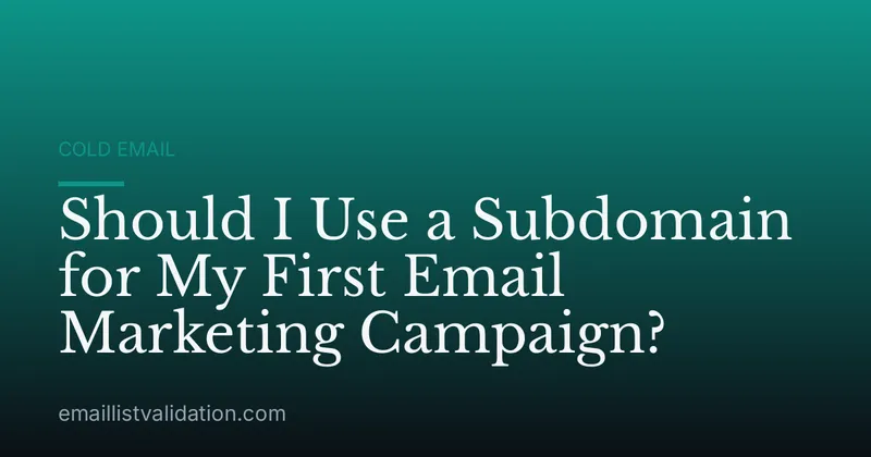 Should I Use a Subdomain for My First Email Marketing Campaign?