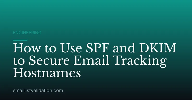 How to Use SPF and DKIM to Secure Email Tracking Hostnames