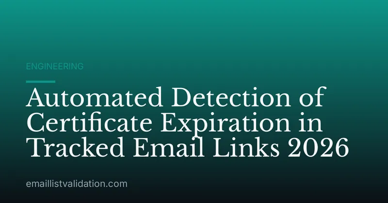 Automated Detection of Certificate Expiration in Tracked Email Links 2026