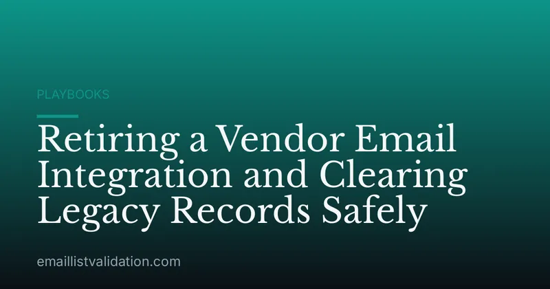 Retiring a Vendor Email Integration and Clearing Legacy Records Safely