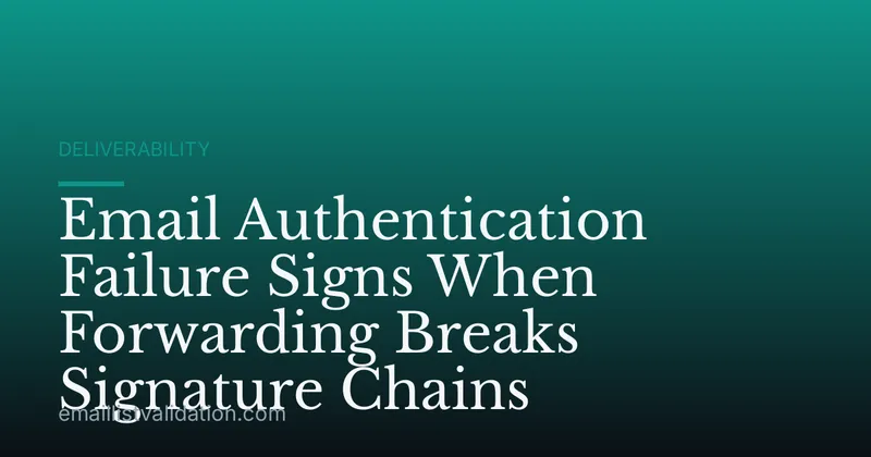 Email Authentication Failure Signs When Forwarding Breaks Signature Chains