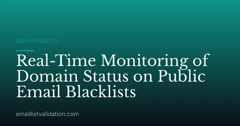 Real-Time Monitoring of Domain Status on Public Email Blacklists