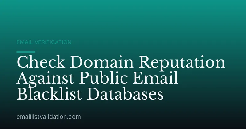 Check Domain Reputation Against Public Email Blacklist Databases