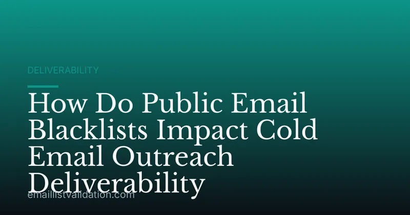 How Do Public Email Blacklists Impact Cold Email Outreach Deliverability