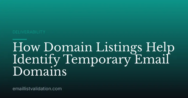 How Domain Listings Help Identify Temporary Email Domains