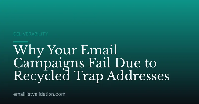 Why Your Email Campaigns Fail Due to Recycled Trap Addresses