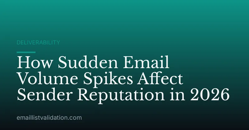 How Sudden Email Volume Spikes Affect Sender Reputation in 2026