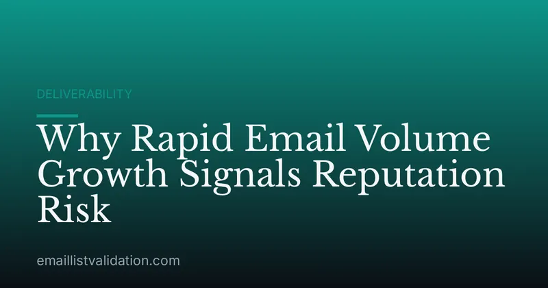 Why Rapid Email Volume Growth Signals Reputation Risk