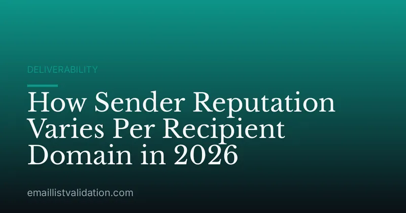How Sender Reputation Varies Per Recipient Domain in 2026