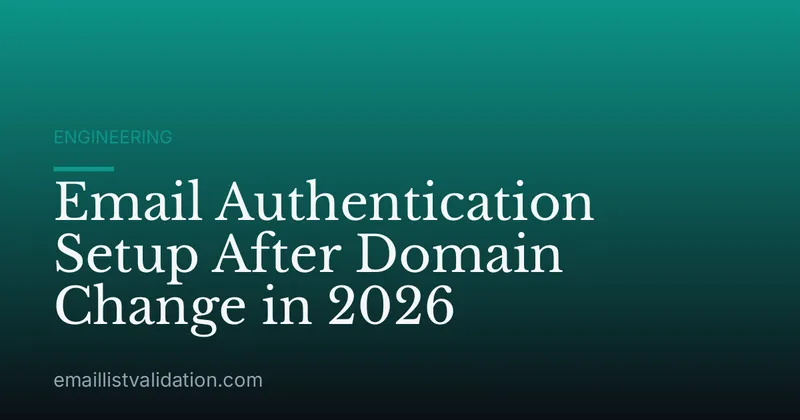 Email Authentication Setup After Domain Change in 2026