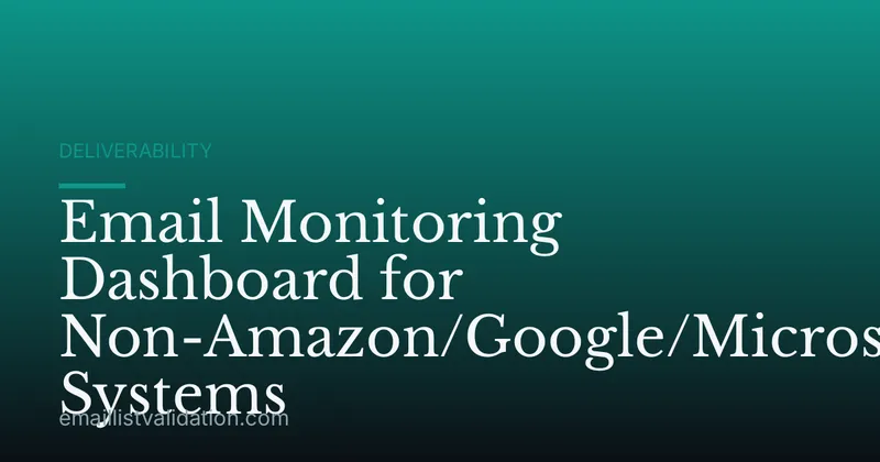 Email Monitoring Dashboard for Non-Amazon/Google/Microsoft Systems