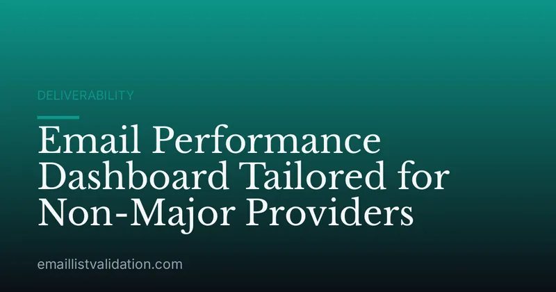 Email Performance Dashboard Tailored for Non-Major Providers