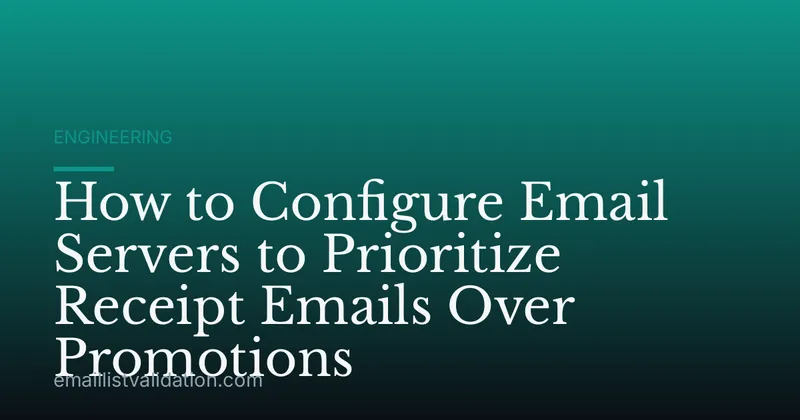 How to Configure Email Servers to Prioritize Receipt Emails Over Promotions