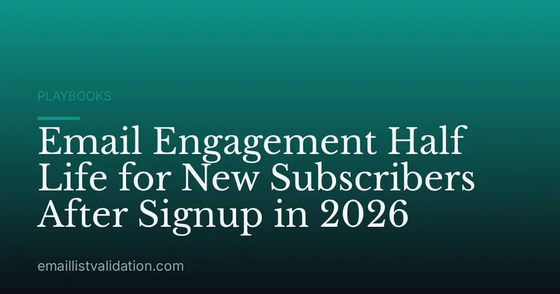 Email Engagement Half Life for New Subscribers After Signup in 2026