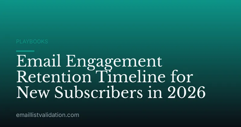 Email Engagement Retention Timeline for New Subscribers in 2026