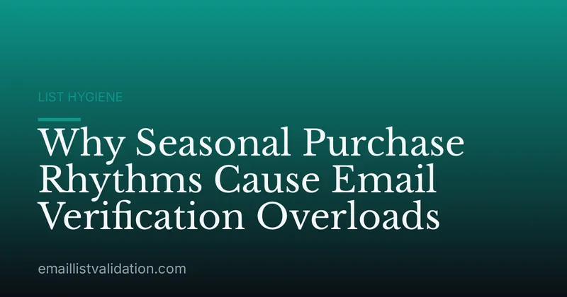 Why Seasonal Purchase Rhythms Cause Email Verification Overloads