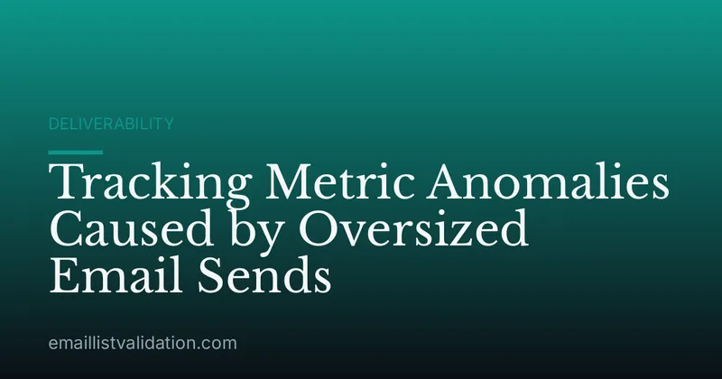 Tracking Metric Anomalies Caused by Oversized Email Sends