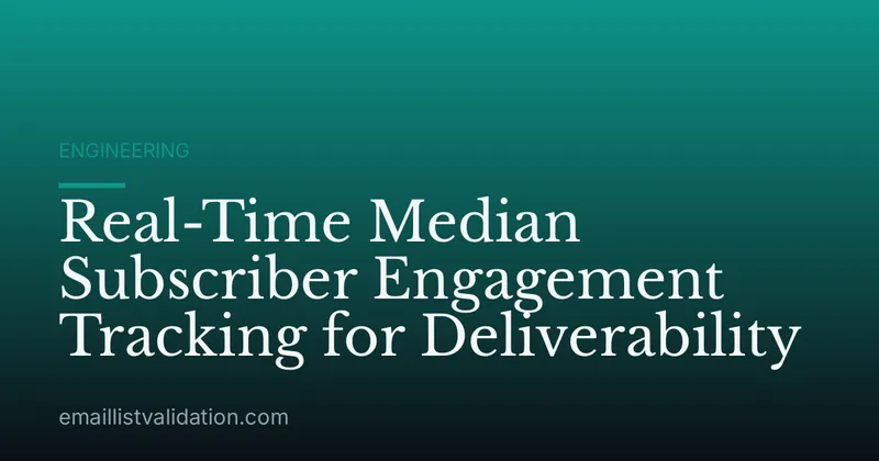 Real-Time Median Subscriber Engagement Tracking for Deliverability