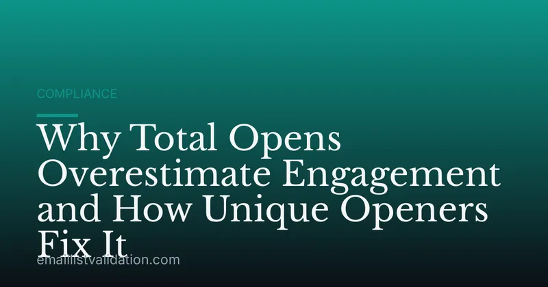 Why Total Opens Overestimate Engagement and How Unique Openers Fix It