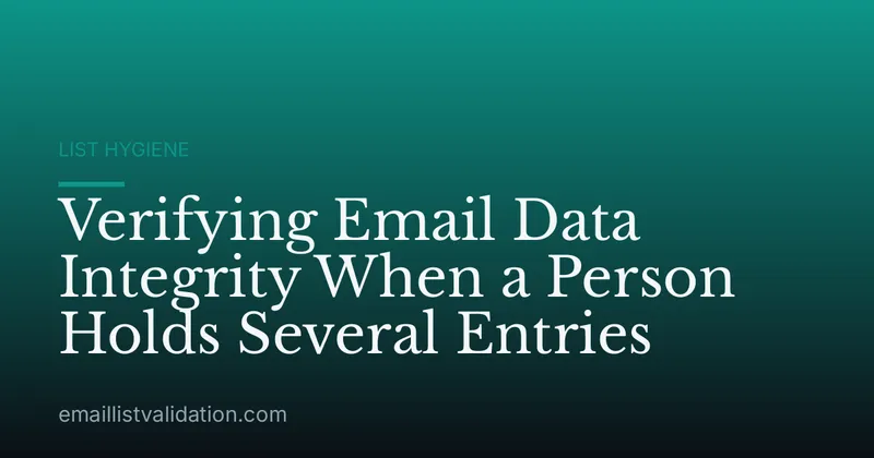 Verifying Email Data Integrity When a Person Holds Several Entries