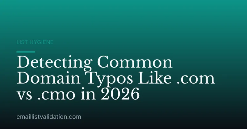 Detecting Common Domain Typos Like .com vs .cmo in 2026