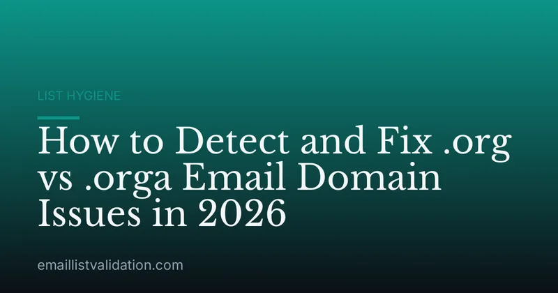 How to Detect and Fix .org vs .orga Email Domain Issues in 2026