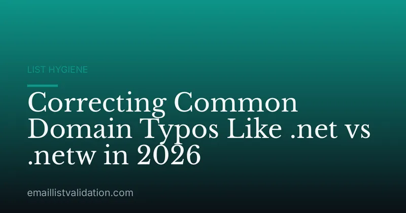 Correcting Common Domain Typos Like .net vs .netw in 2026