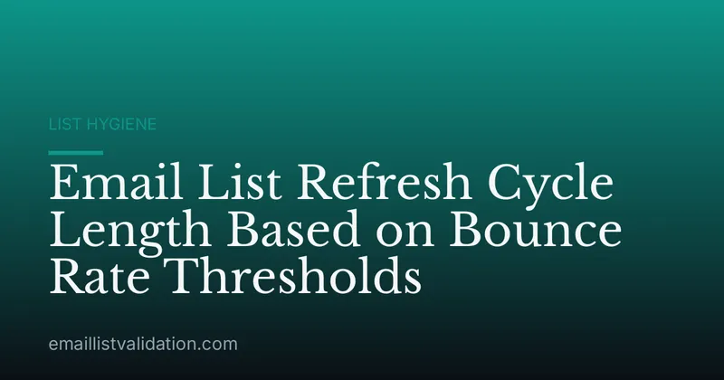 Email List Refresh Cycle Length Based on Bounce Rate Thresholds