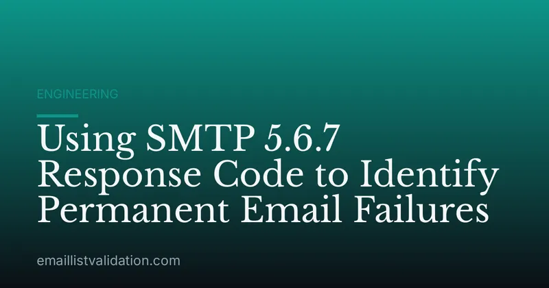 Using SMTP 5.6.7 Response Code to Identify Permanent Email Failures