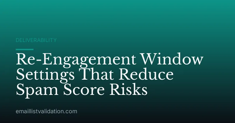 Re-Engagement Window Settings That Reduce Spam Score Risks
