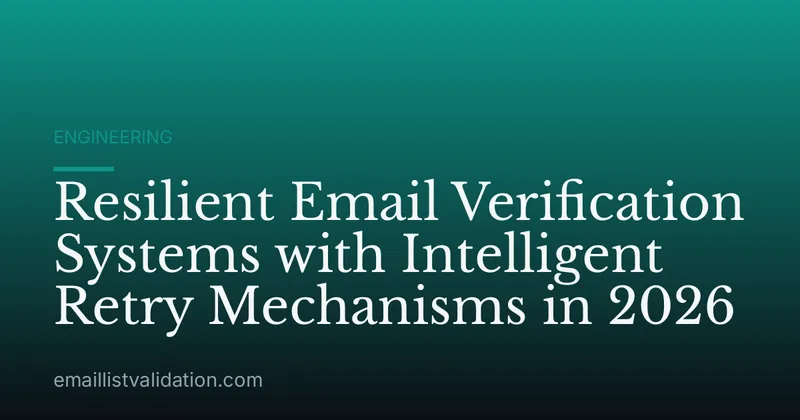Resilient Email Verification Systems with Intelligent Retry Mechanisms in 2026
